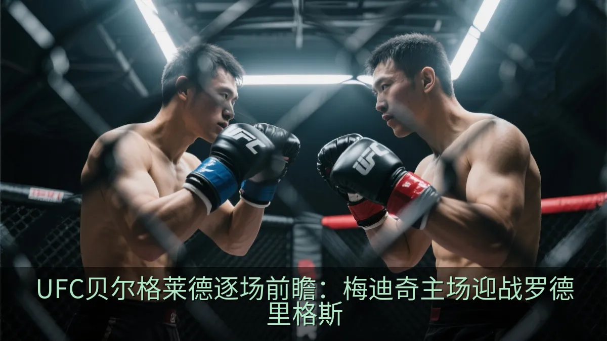 两名综合格斗选手在八角形围笼内对峙插图