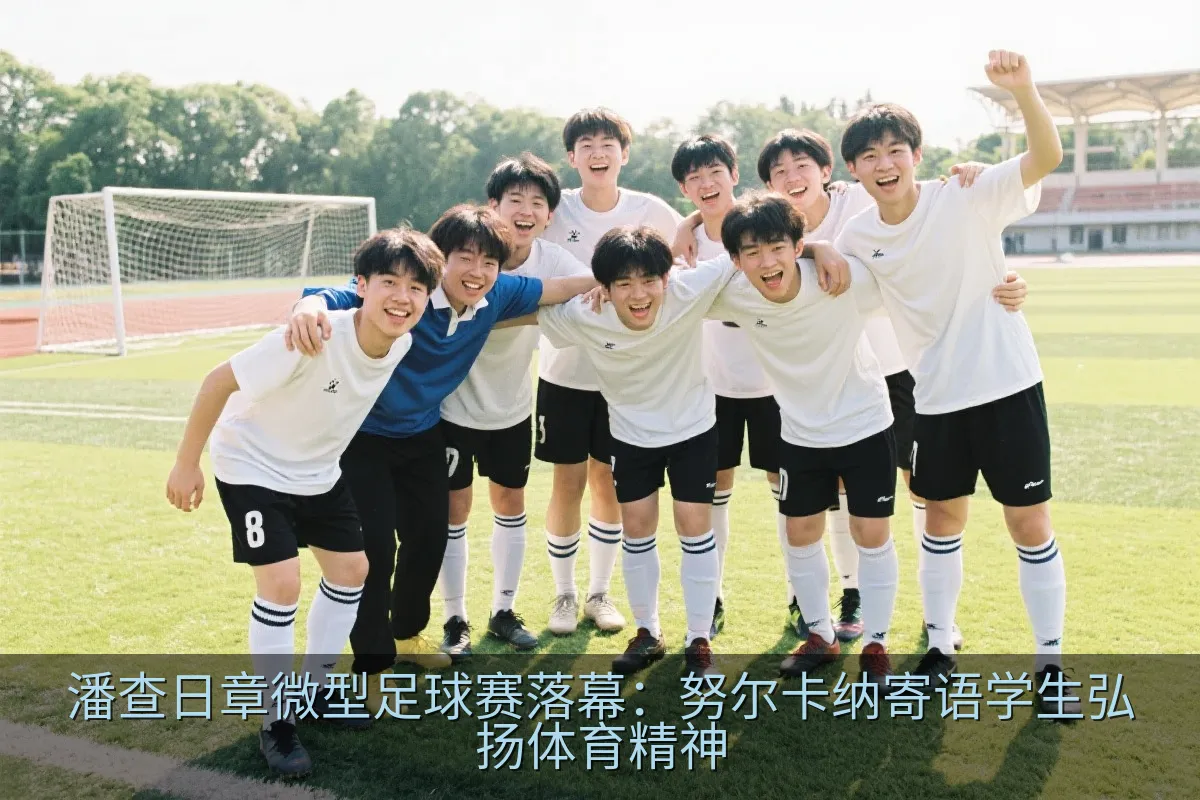 微型足球比赛结束后学生队伍合影庆祝